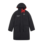 奎格户外羽绒服男冬季新款工装派克连帽中长款羽绒服外套女