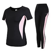 奎格瑜伽服女套装 新款健身服健身房运动服两件套跑步服夏季