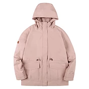 奎格冲锋衣女款秋冬新款三合一可拆卸工装束腰保暖棉服冲锋衣