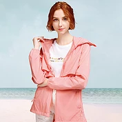 奎格防晒衫女 夏季新款轻薄透气防紫外线中长款连帽防晒衣服潮