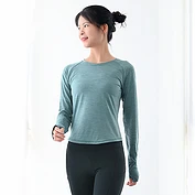 奎格瑜伽服长袖秋季新款T恤休闲健身服运动上衣女跑步健身紧身衣